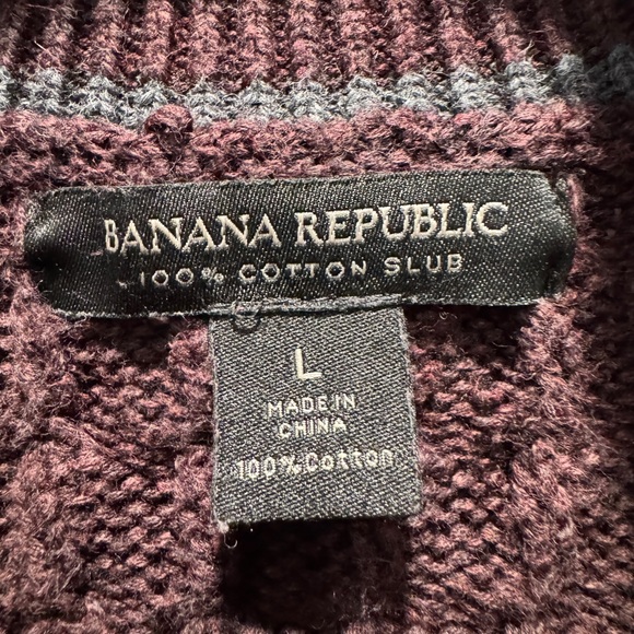 Banana Republic Maroon Knit Cowl Neck Cardigan - Picture 2 of 5